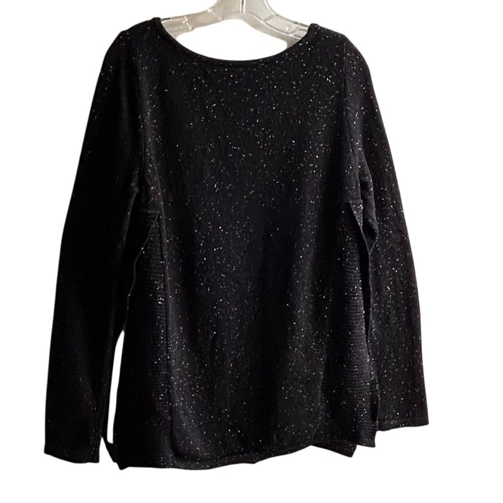 LOFT Cotton Wool Blend Crew Neck Sweater with Inset Side Panels - Picture 6 of 7